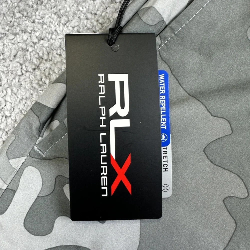 RLX Ralph Lauren Golf Shorts Mens 33 Gray Camo Water Repellent Performance